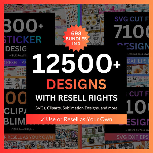 12500 Designs Mega Bundle with Resell Rights
